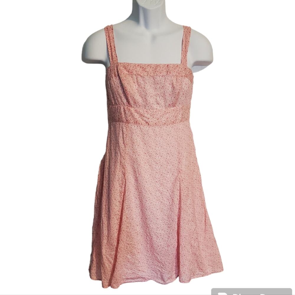 GAP Woman's pink floral summer dress 100% cotton Lined size 2